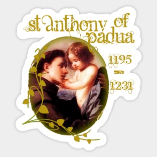 St Anthony of Padua Franciscan with Christ Jesus Catholic Saint Sticker